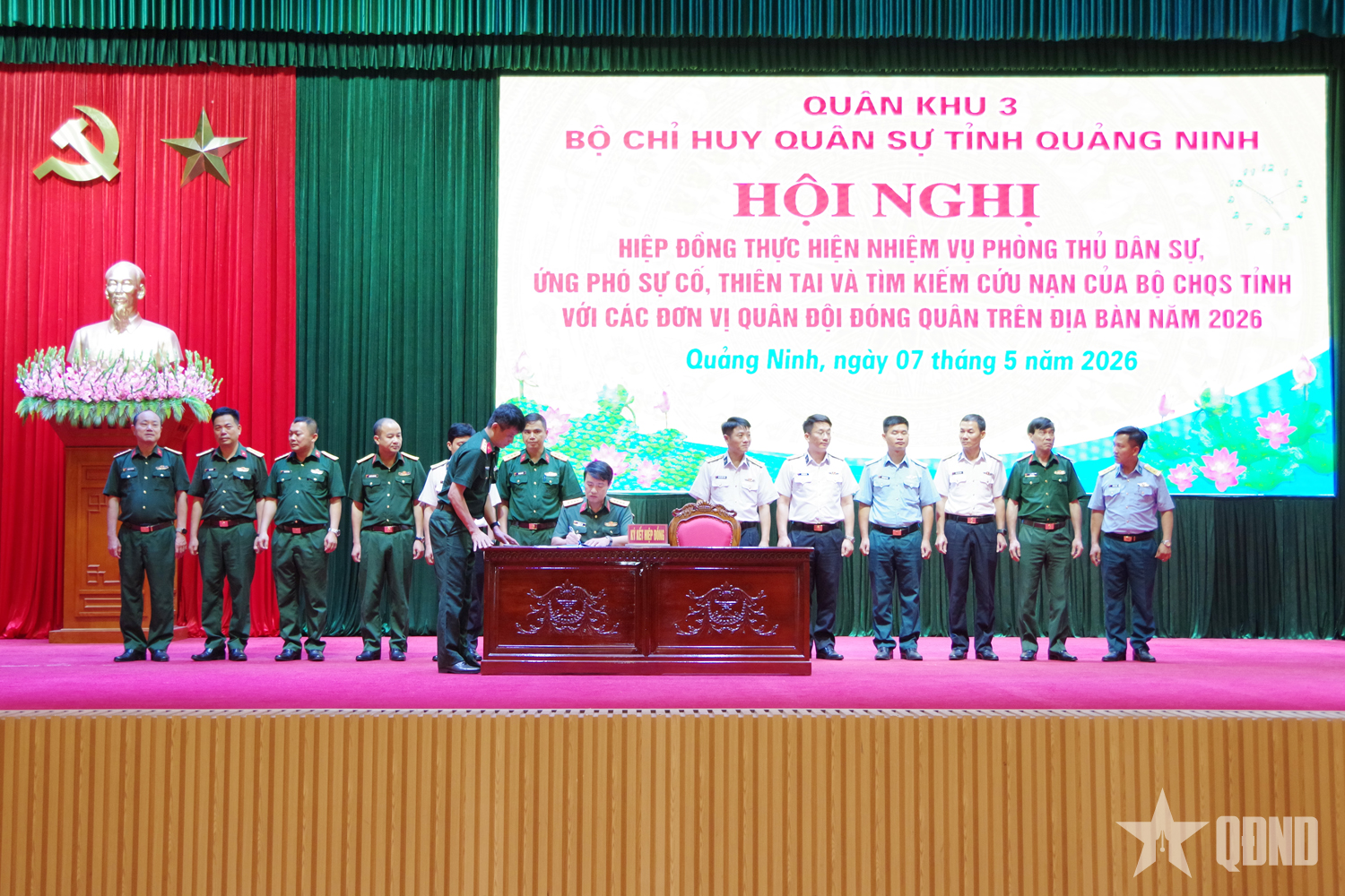 Bộ CHQS tỉnh Quảng Ninh hiệp đồng nhiệm vụ phòng thủ dân sự, ứng phó thiên tai và tìm kiếm cứu nạn năm 2026